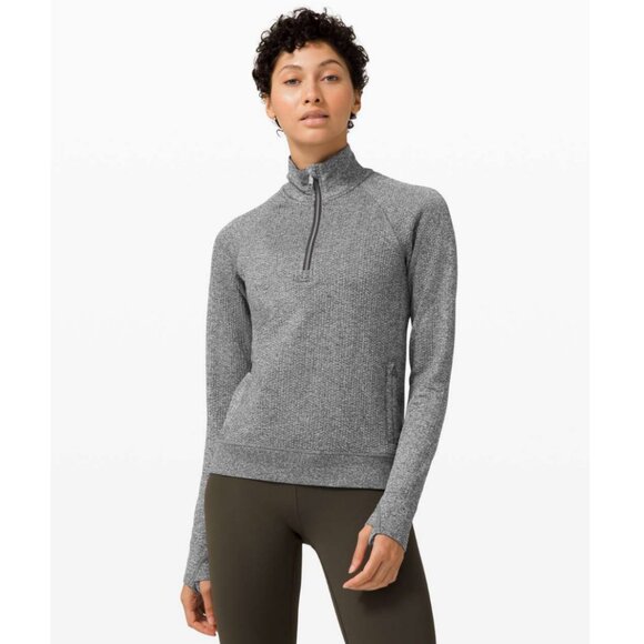 Lululemon Engineered Warmth Half Zip Merino Wool Knit Sweater Zip Up Sweatshirt - Picture 2 of 13
